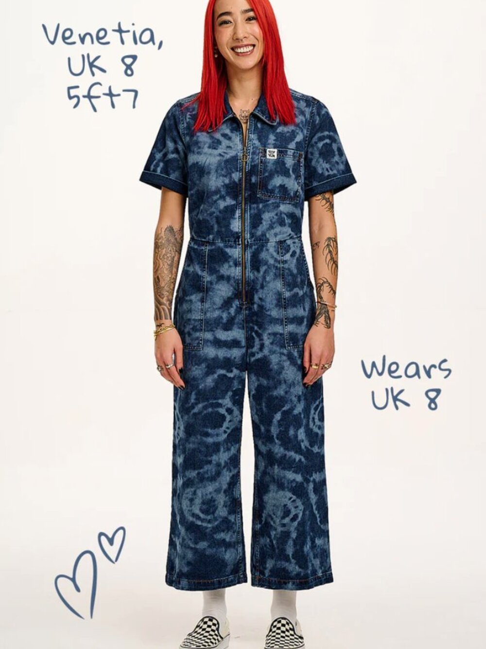 Lucy & Yak Ragan Organic Denim Jumpsuit | Natty Mid Wash Blue | UK 16/US 12 REG